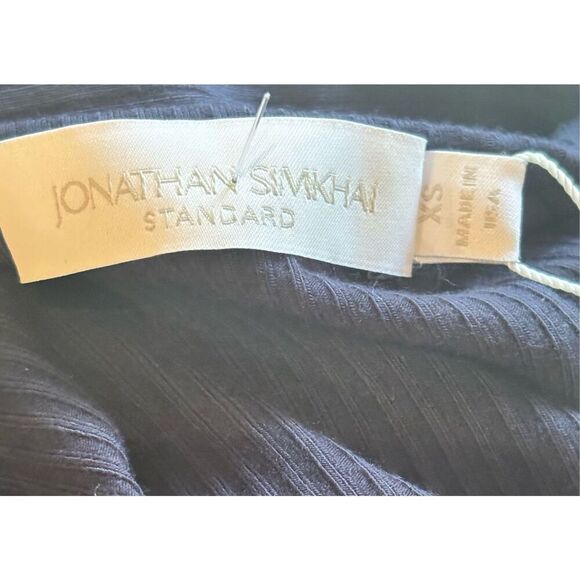 Johnathon SIMKHAI Melly Ribbed Side Cutout Dress in Navy NWT Size XS - Picture 8 of 10